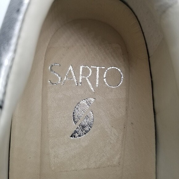 Sarto by Franco Sarto Issake Metallic Leather Platform Slip-On Sneakers 6 - Picture 8 of 9